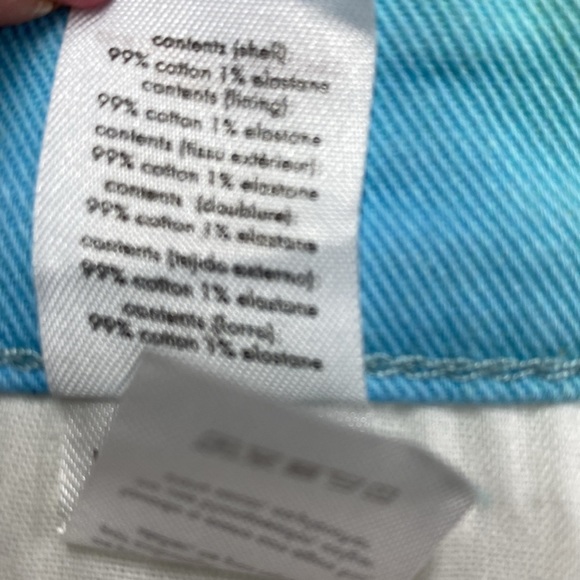 WEWOREWHAT REVOLVE FLARE BELL SHORTS STRETCH DENIM TIE DYE Size 29 NWT - Picture 12 of 13